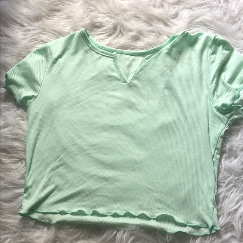 Green Crop Top